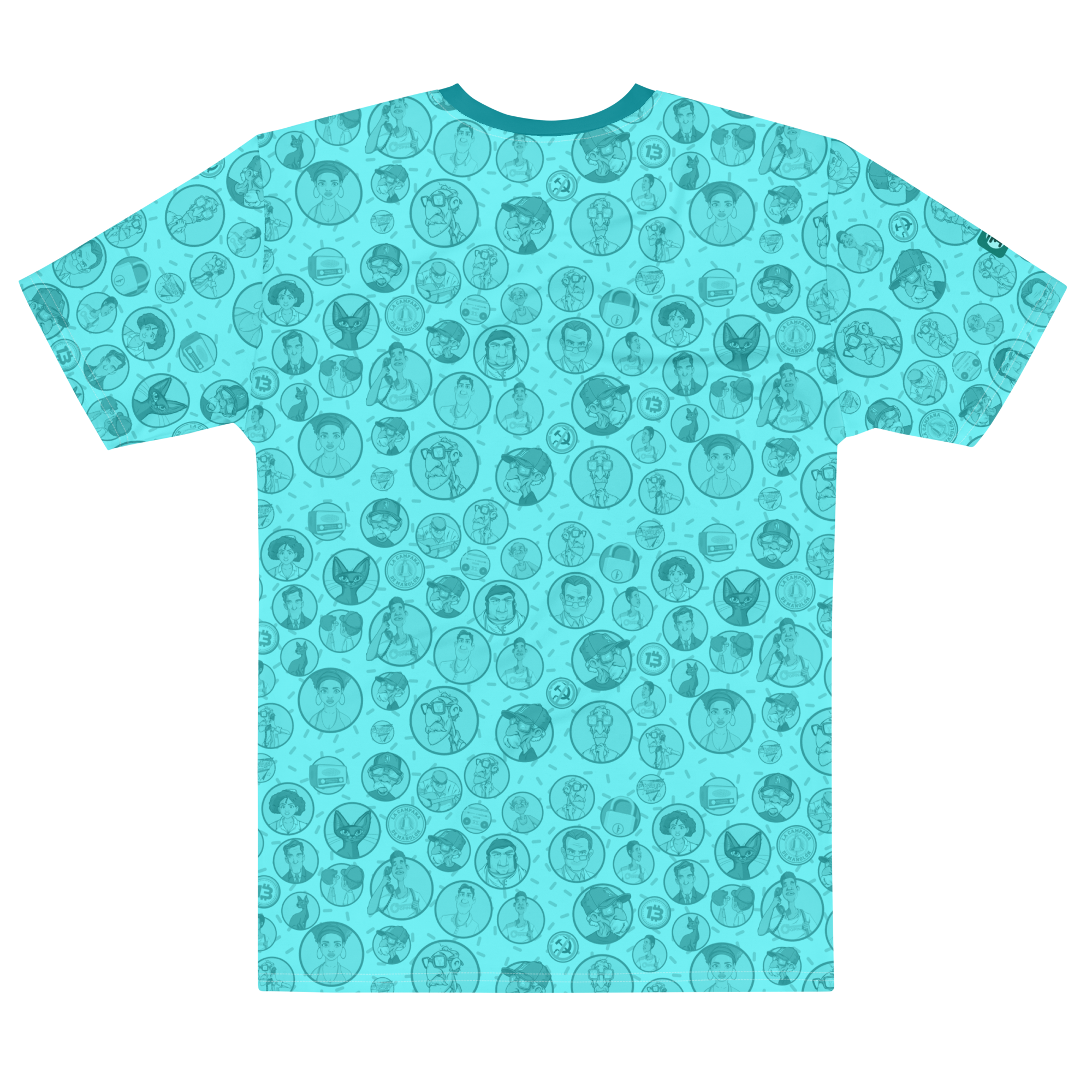 "Los Ecobios" All Over Patterned T-Shirt