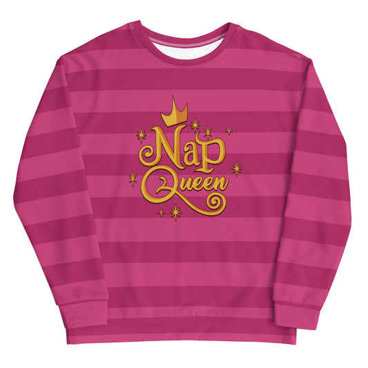 Striped "Nap Queen" Sweatshirt