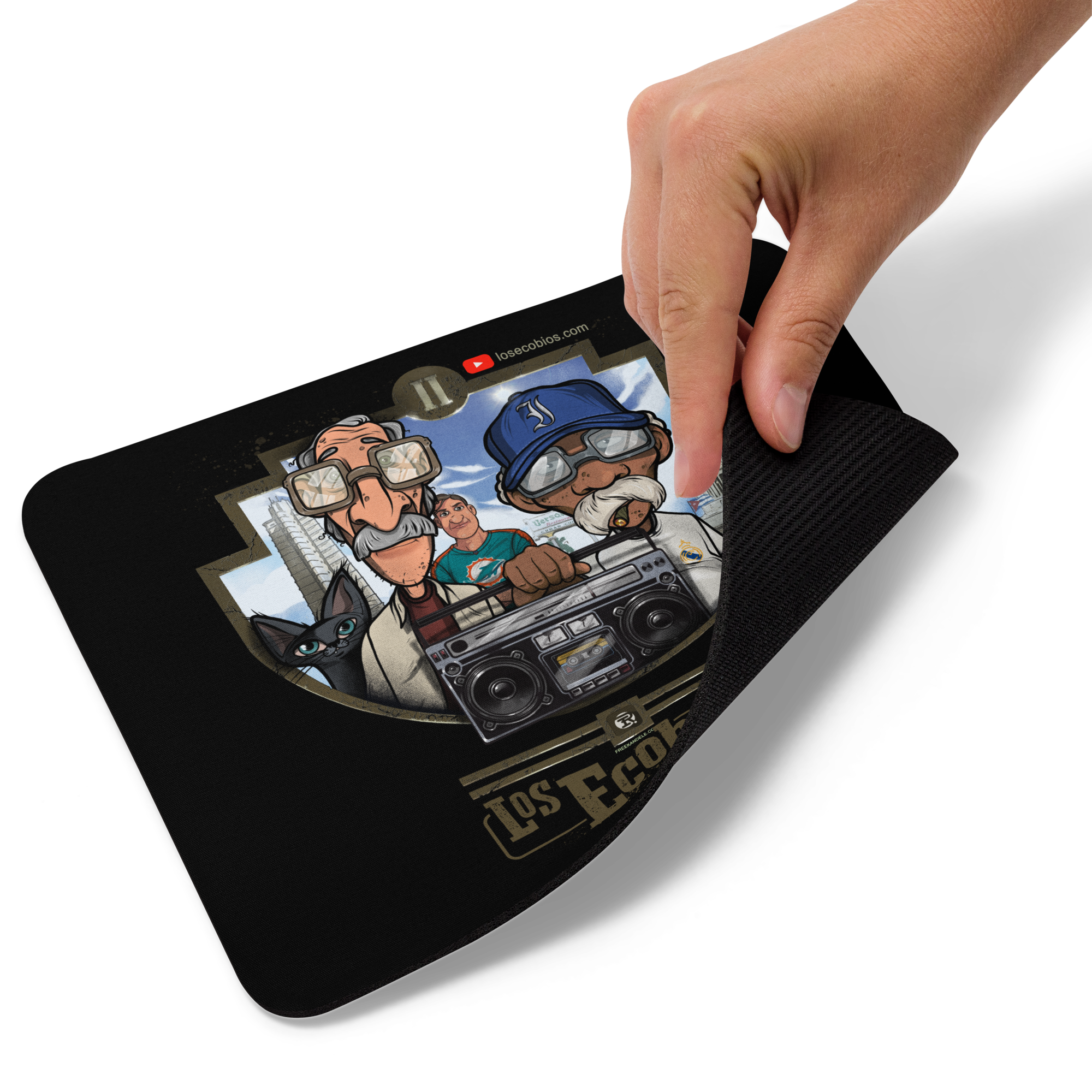 "Los Ecobios" Black Photo Mousepad