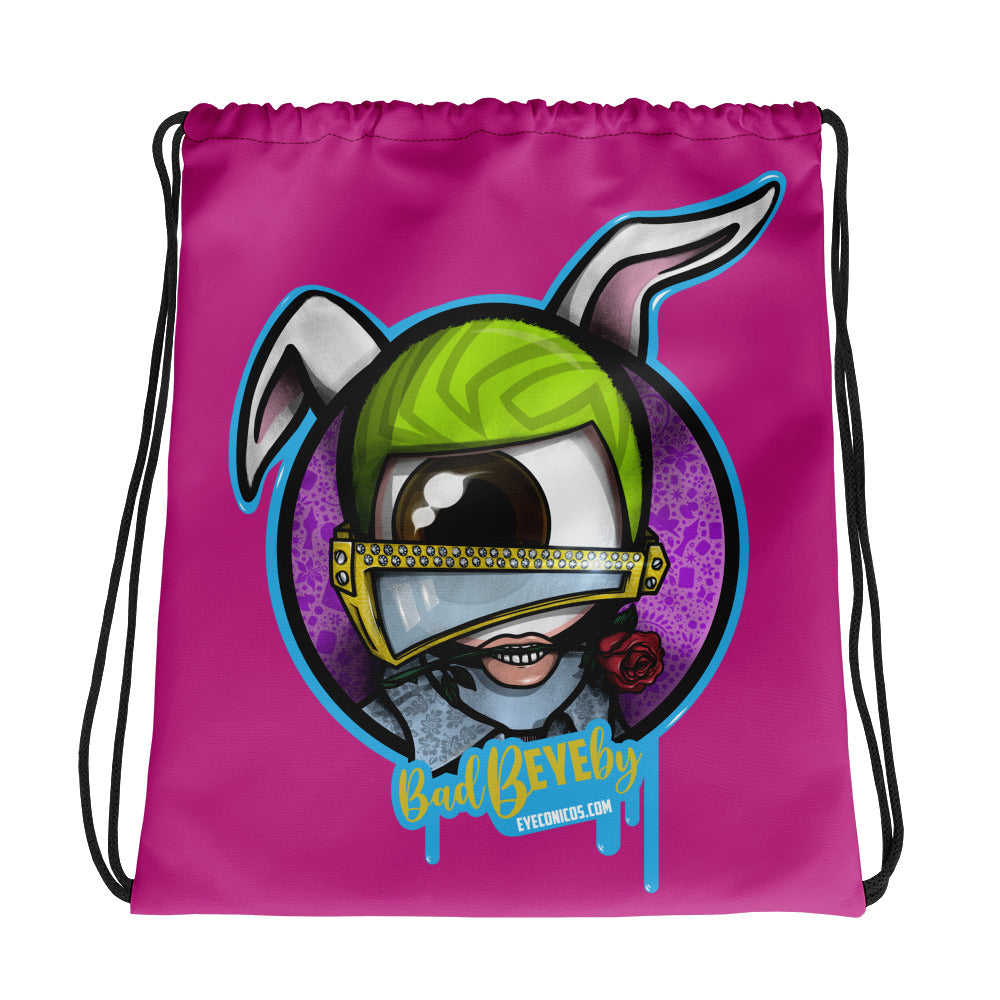 Bad Bunny Cartoon Eye Drawstring Bag