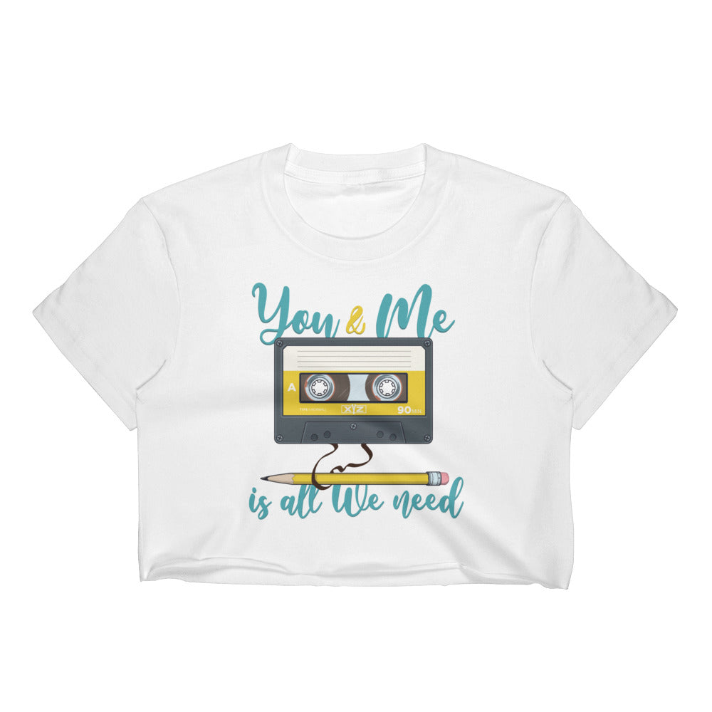 "You & Me" Cassette Crop Top