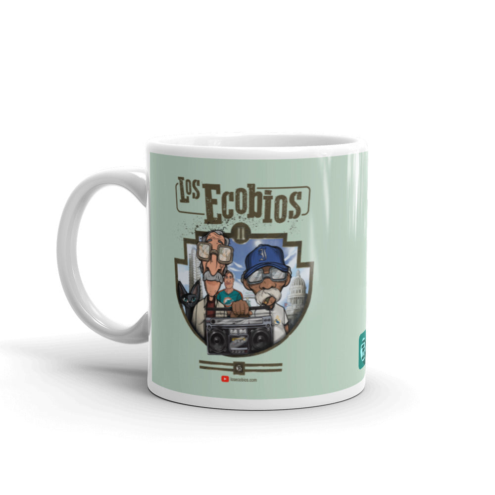 "Los Ecobios" Green Character Mug